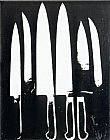 Knives black and white by Andy Warhol